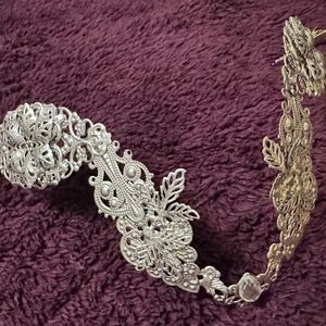 Elven Diadem Silver Tiara Crown Fairy Headdress Wedding Elf Headpiece Bridal